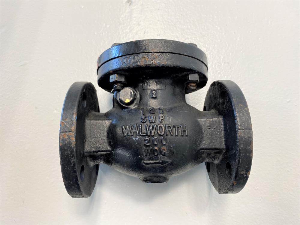 Walworth 2" 125# Cast Iron Flat Face Swing Check Valve, W928